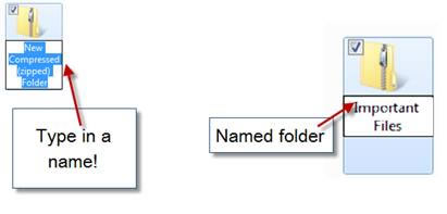 Creating a compressed folder in Windows 7...4 Creating a compressed folder in Windows 7, compressed folder, Windows 7