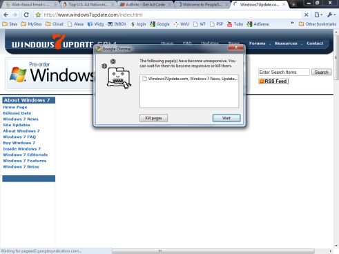 Google Chrome breaks in Windows 7, Google Chrome, Windows 7, bugs, broken