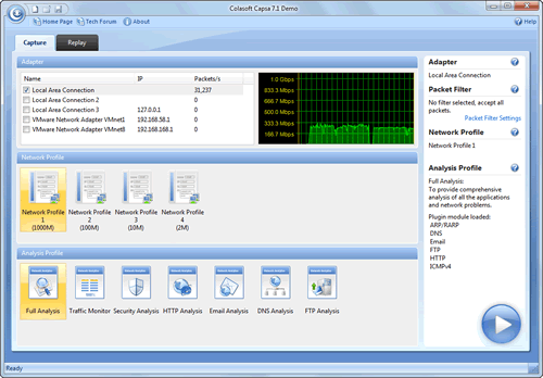 Introducing Capsa Network Analyzer, Capsa Network Analyzer, Capsa