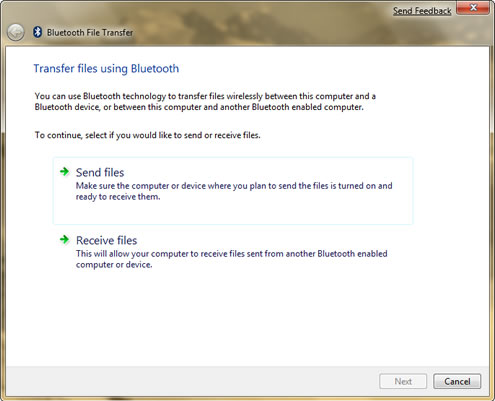 Windows 7 Bluetooth File Transfer Windows 7 Bluetooth File Transfer, Bluetooth File Transfer