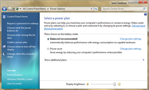 Microsoft-Windows-7-Control-Panel-Power-Options Windows 7 Power Options, Power Options