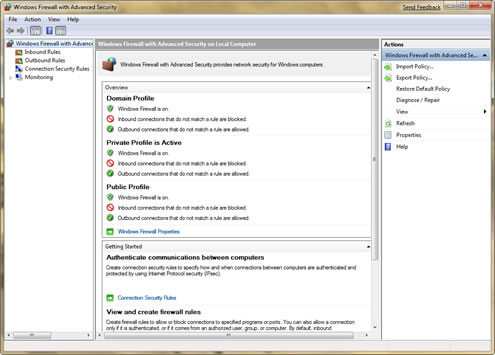 Microsoft-Windows-7-Windows-Firewall-with-Advanced-Security Windows 7 Firewall, Firewall, Firewall Windows 7