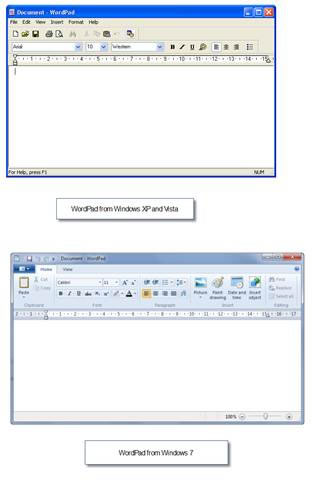 Wordpad for Windows 7: new vs old, new Wordpad, Windows 7 wordpad, wordpad