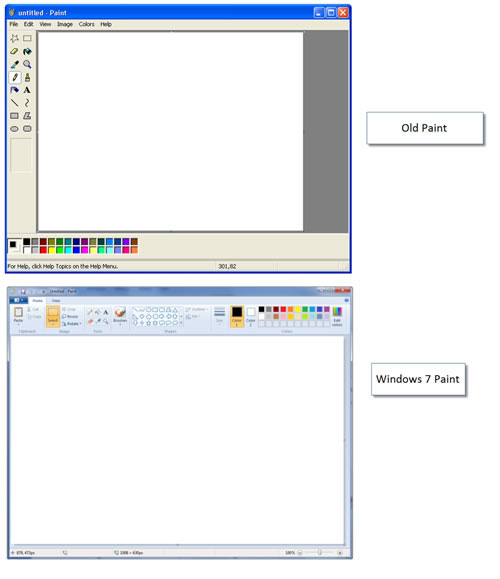 The new version of Paint in Windows 7, Paint, Windows 7