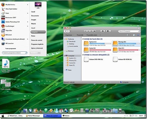 Windows 7 Leopard OSX Theme, Leopard theme Windows 7, OSX Theme Windows 7