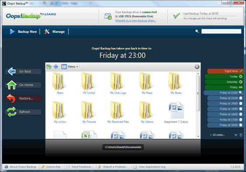 Software Review: Oops Backup, Oops Backup, hard drive backup, backup and restore