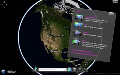 Microsoft Surface Globe, Windows 7 Microsoft Surface Globe